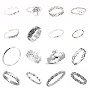 925 SOLID Sterling Silver Many Mixed Design Rings in Sizes G-Z - Picture 1 of 17