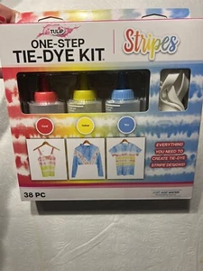 Tulip One-Step Tie-Dye Kit, Stripes, (Coral, Yellow and Sky Blue), 38 Pieces - Picture 1 of 7