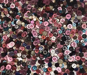 8 once di bottoni camicia mista vintage colorati ~ 200 bottoni - Foto 1 di 11