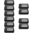  10 pcs Mini Clear Window Tin Container Tinplate Storage Case Tin Holder