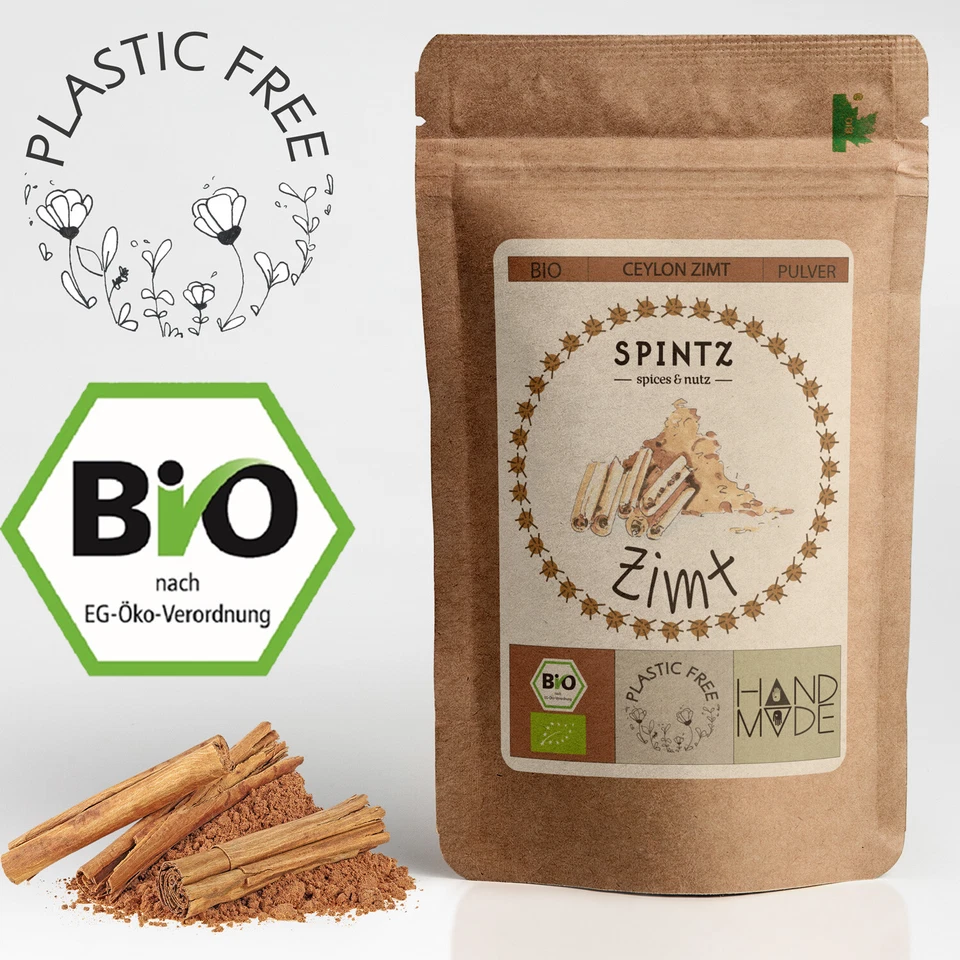 250g Bio Ceylon Zimt Pulver Ceylonzimt gemahlene Zimtstangen  - Bild 1 von 4