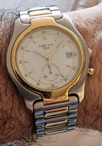 CERTINA DS chronograph QUARTZ EOL 226 7170 44 steel gold 80' ULTRA RARE !!! - Foto 1 di 7