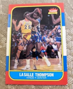 LaSalle Thompson signed 1986 Fleer autograph card - Picture 1 of 3