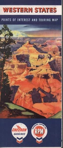 1960 Chevron Road Map: Western States [variant] NOS - Picture 1 of 1