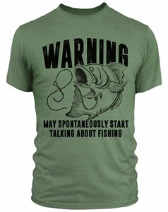 Kann spontan anfangen, über Angeln zu sprechen T-Shirt für Männer lustig Angeln Geschenk - Bild 1 von 10