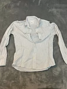 BKE Men's Large Athletic Fit Stretch Long Sleeve Button-Up Shirt White Casual - Picture 1 of 6