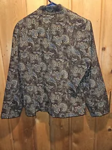 ORVIS Paisley-Blazer mit Stehkragen und Knopfleiste • Damengröße 14 * gebraucht, in einwandfreiem Zustand - Bild 1 von 6