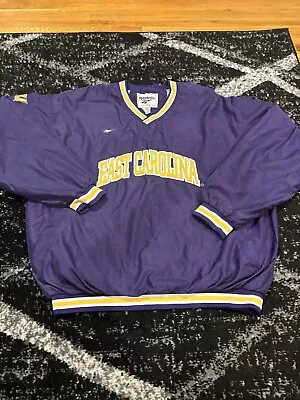 Pullover vintage de los piratas de Carolina del Este REEBOK cortavientos para hombre talla XL NCAA Foto 1 de 4