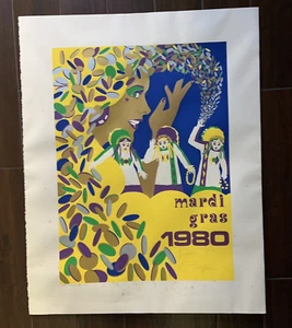 Ann T Cooper Karneval Dublonen 1980 signiert nummeriert Siebdruck Kunstdruck - Bild 1 von 11