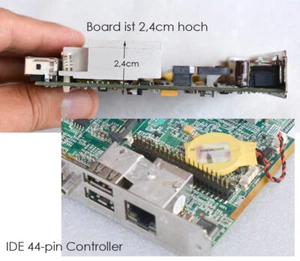 Carte Mère Très Petit Itx 11 x 13,4cm Atome N270 CPU 2GB Mémoire Muet 12V E2 - Photo 1/4