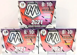(3) 2021 Panini Mosaic UEFA Euro 2020 SOCCER Factory Sealed Mega Box Pink - Picture 1 of 4