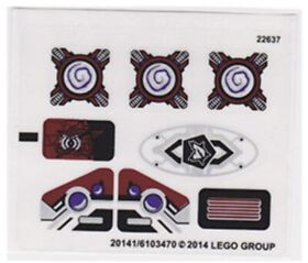 LEGO Sticker Sheet From Set  70166 Ultra Agents Spyclops Infiltration NEW
