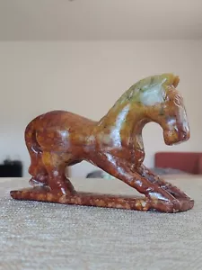 元代高古黄玉雕伏身马 Chinese Yuan Dynasty Yellow Jade Carved Bend Over Horse Statue Figure - Picture 1 of 24