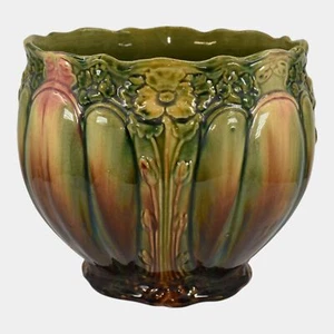 Weller American Blended Majolica Vintage Art Pottery Jardiniere Planter - Picture 1 of 6