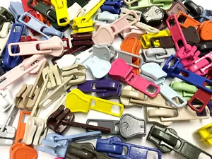 Universal Slider #5 Molded Zipper Heads Loose Pulls 25 mix brights, neutrals KIT - Picture 1 of 4