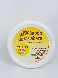 Natural Pumpkin Saddle Soap Cleaner/Conditioner PIELUX Jabon De Calabaza 8.8oz - Picture 1 of 5