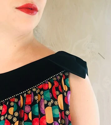 1980’s Silk Soo Yung Lee Flapper Style Dress - Image 1 of 4