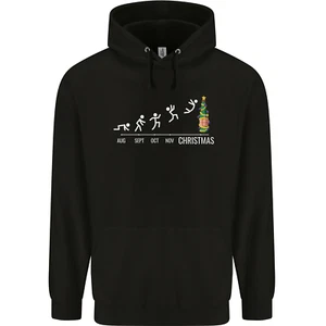 Months to Christmas Funny Xmas Childrens Kids Hoodie - Picture 1 of 12