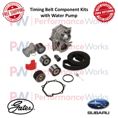 Gates Timing Belt Kit 281 Teeth With Water Pump For Subaru Impreza 4-Cyl. 2.0 L Foto 1 de 4