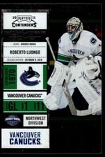 2010-11 Playoff Contenders Tickets Roberto Luongo 072/100 Vancouver Canucks #39