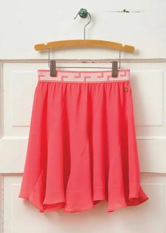 NUEVO CON ETIQUETAS Falda Matilda Jane Hello Preciosa Idea Brillante Coral Gasa Talla 12 Años Foto 1 de 1