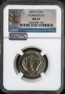 2015-S Homestead Quarter NGC MS67 MAC Quality - Picture 1 of 2