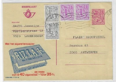 Belgium: 1985; Postal Stationery whit advertisement tobacco paper, used, EBBL13 - Image 1 of 2