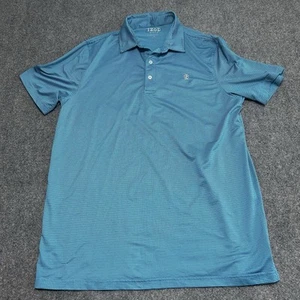 IZOD Golf Stretch Men’s Size Large Two Tone Blue Polo Shirt Short Sleeve - Picture 1 of 6