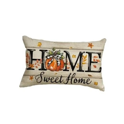  Capa de travesseiro Fall Home Sweet Home abóbora 12x20 polegadas, outono sazonal  - Imagem 1 de 4