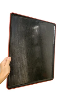 JapanBargain Plastic Serving Tray Red / Black Different Size New - Picture 1 of 9