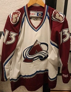 VTG NHL CCM Colorado Avalanche Dan Hinote Jersey 13 Mens Medium White - Picture 1 of 17