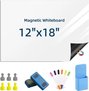 Magnetic Dry Erase Whiteboard Paper 12" x 18", Babenoun 12*18inch, White - Picture 1 of 7