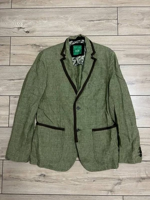Men's Schneiders Reinhard Linen Jacket Blazer Green Loden Trachten Janker US 40 - Image 1 of 4
