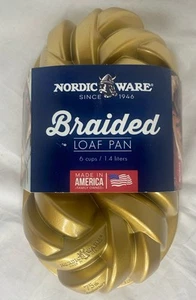 Nordic Ware 75th Anniversary Braided Loaf Pan New In Package USA Made - Picture 1 of 5