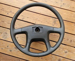 NEW LEATHER Steering Wheel for MAN TGA TGL TGM TGA Truck Black 2003- - Picture 1 of 15