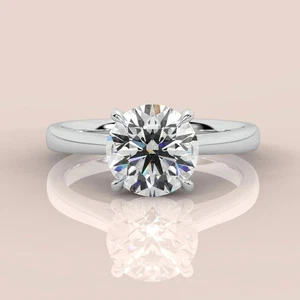 6.00Ct IGI Certified Lab Grown E/VS1 Round Diamond Solitaire Ring In Platinum - Picture 1 of 13
