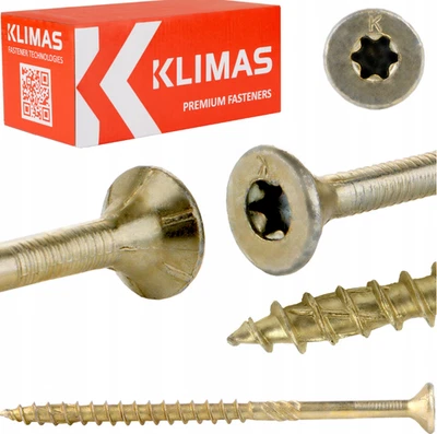 KLIMAS Holzschrauben Spanplattenschrauben Holzbauschrauben Konstruktionsschrauben Torx