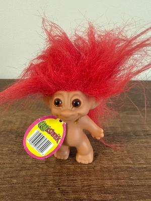 Muñeca Troll Wishnik Vintage Uneeda Muñeca Con Etiqueta Pelo Rojo #70300 Foto 1 de 4