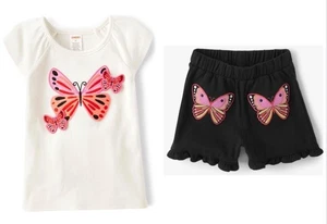 Gymboree Girl Size 12-18 Months Top Shorts Pink Butterflies New/Tags  - Picture 1 of 9