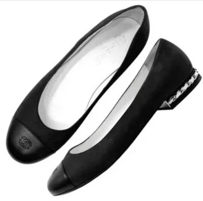 Chanel Black Ballet Flats - Image 1 of 4