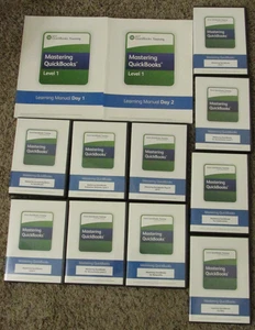 Intuit QuickBooks Training Mastering Quickbooks Level 1 & 2 12 piece set DVD - Picture 1 of 5