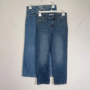 Sonoma Jeans Girls Size 10 LOT of TWO Pairs Straight Leg Stretchy Adjustable - Picture 1 of 15