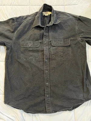 Cabela’s Deerskin Soft Chamois Shirt XL Tall Black Button Up Workwear Outdoor - Image 1 of 4