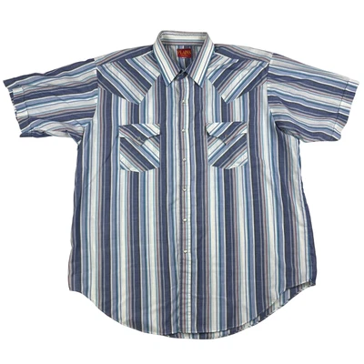 Vintage Ely Plains Shirt Mens XL 90s Striped Western Pearl Snap Rodeo - Image 1 of 4
