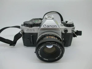 Canon AE-1 Program 35mm SLR Film Camera with 50mm Lens Kit, Tested and Working! - Picture 1 of 10