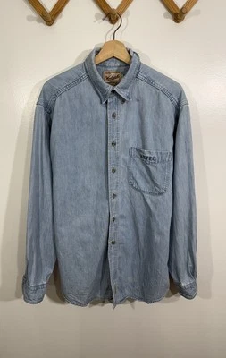 Woolrich Vintage Denim Shirt USA Large  - Image 1 of 4