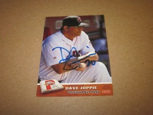 DAVE JOPPIE SIGNED AUTOGRAPHED 2009 PORTLAND SEA DOGS TEAM ISSUED CARD        