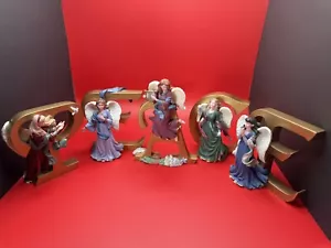Lenox 5 Angels & Letters PEACE Set - Christmas Figurines 2004 - Picture 1 of 24