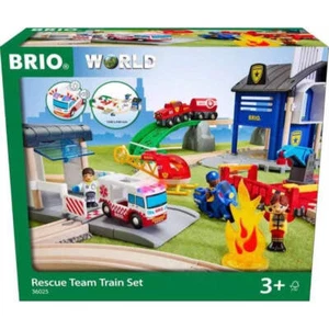 BRIO 36025 Rescue Team Train Set 44pc Brand New - Picture 1 of 10