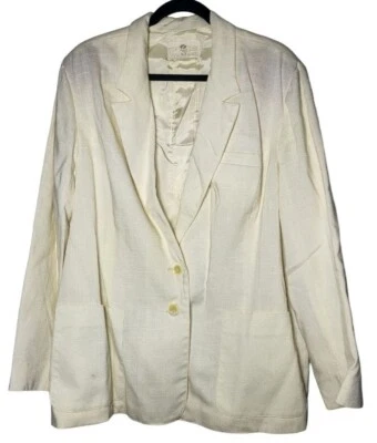 Chaqueta Blazer Abrigo Deportivo De Colección Levi Strauss & Co Para Hombres Marfil Dos Botones 46 Foto 1 de 4